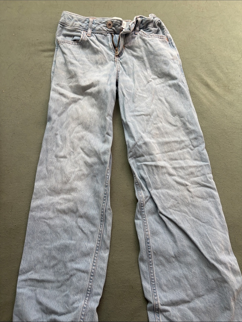 abercrombie kids light blue relaxed straight jeans